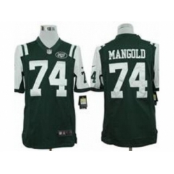 Nike New York Jets 74 Nick Mangold Green Limited NFL Jersey