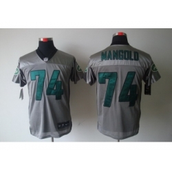 Nike New York Jets 74 Nick Mangold Grey Elite Shadow NFL Jersey