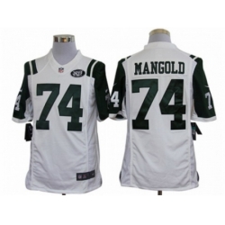 Nike New York Jets 74 Nick Mangold White Limited NFL Jersey