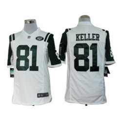 Nike New York Jets 81 Dustin Keller White Limited NFL Jersey
