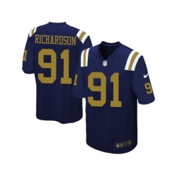 Nike New York Jets 91 Sheldon Richardson Blue Game Alternate NFL Jersey