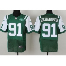 Nike New York Jets 91 Sheldon Richardson Green Elite NFL Jersey