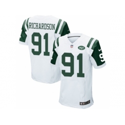 Nike New York Jets 91 Sheldon Richardson White Elite NFL Jersey
