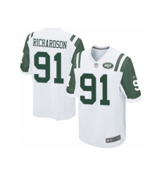 Nike New York Jets 91 Sheldon Richardson White Game NFL Jersey