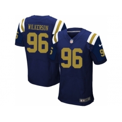 Nike New York Jets 96 Muhammad Wilkerson Blue Elite Alternate NFL Jersey
