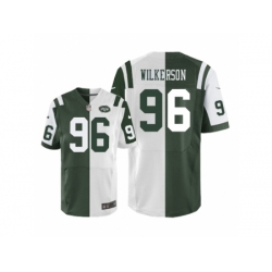 Nike New York Jets 96 Muhammad Wilkerson Green White Limited Split NFL Jersey