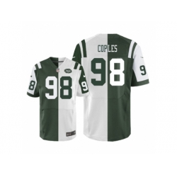 Nike New York Jets 98 Quinton Coples Green White Limited Split NFL Jersey