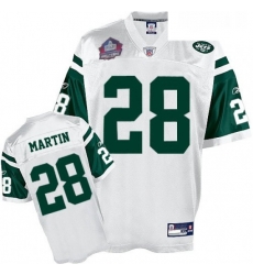 Reebok New York Jets 28 Curtis Martin White Hall of Fame 2012 Replica Throwback NFL Jersey