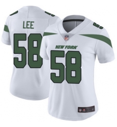 Jets 58 Darron Lee White Womens Stitched Football Vapor Untouchable Limited Jersey
