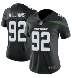 Jets 92 Leonard Williams Black Alternate Womens Stitched Football Vapor Untouchable Limited Jersey