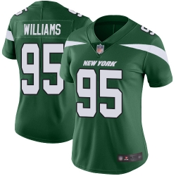 Jets 95 Quinnen Williams Green Team Color Women Stitched Football Vapor Untouchable Limited Jersey