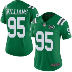Jets 95 Quinnen Williams Green Women Stitched Football Limited Rush Jersey