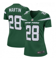 Mens New York Jets 28 Curtis Martin Nike Womens Retired Game Jersey Green