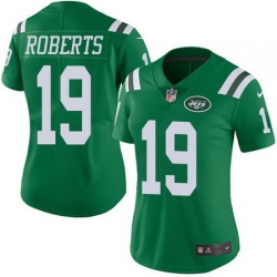 Nike Jets 19 Andre Roberts Green Womens Stitched NFL Limited Rush Jersey