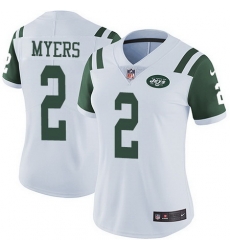 Nike Jets 2 Jason Myers White Womens Stitched NFL Vapor Untouchable Limited Jersey