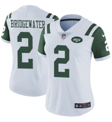 Nike Jets #2 Teddy Bridgewater White Womens Stitched NFL Vapor Untouchable Limited Jersey