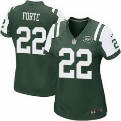 Nike Jets #22 Matt Forte Green Team Color Womens Stitched NFL Elite Jersey