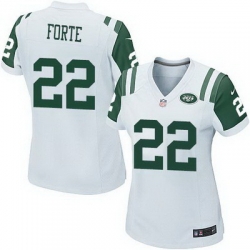 Nike Jets #22 Matt Forte White Womens Stitched NFL Elite Jersey