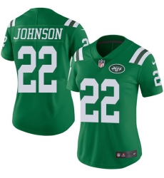Nike Jets #22 Trumaine Johnson Green Womens Stitched NFL Limited Rush Jersey