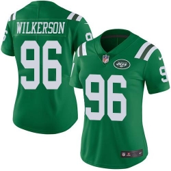 Nike Jets #96 Muhammad Wilkerson Green Womens Stitched NFL Limited Rush Jersey