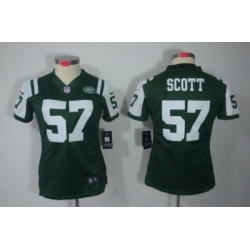 Nike Womens New York Jets #57 Scott Green Color[NIKE LIMITED Jersey]