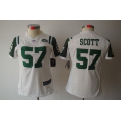 Nike Womens New York Jets #57 Scott White Color[NIKE LIMITED Jersey]