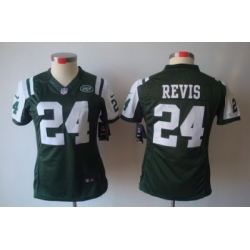 Women New York Jets #24 Revis Green Color[NIKE LIMITED Jersey]