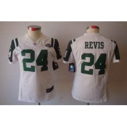 Women New York Jets #24 Revis White Color[NIKE LIMITED Jersey]
