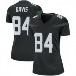 Women New York Jets Corey Davis #84 Black Vapor Limited Stitched Football Jersey