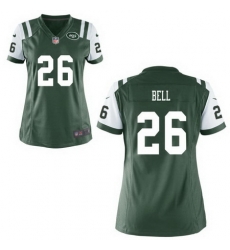 Women Nike Jets 26 Le'Veon Bell Green Game Stitched NFL Jersey