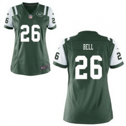 Women Nike Jets 26 Le'Veon Bell Green Game Stitched NFL Jersey