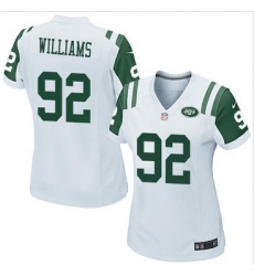 Women Nike Jets #62 Leonard Williams White Stitched NFL Game Jersey