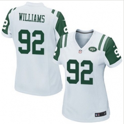 Women Nike Jets #62 Leonard Williams White Stitched NFL Game Jersey