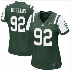 Women Nike Jets #92 Leonard Williams Green Team Color Stitched NFL Elite Jersey