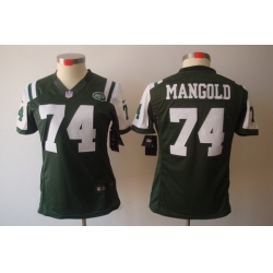 Women Nike NFL New York Jets 74# Nick Mangold Green Color[NIKE LIMITED Jersey]
