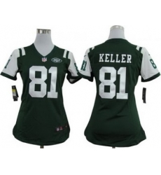 Women Nike NFL New York Jets #81 Dustin Keller Green Jerseys