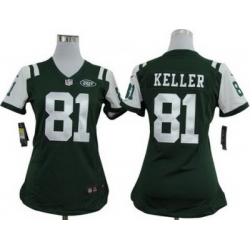 Women Nike NFL New York Jets #81 Dustin Keller Green Jerseys