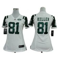 Women Nike NFL New York Jets #81 Dustin Keller White Jerseys
