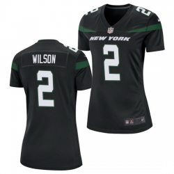 Women Nike New York Jets #2 Zach Wilson Black Vapor Limited Jersey