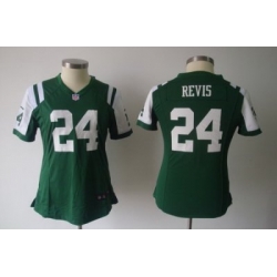 Women Nike New York Jets 24# Revis Green Jersey