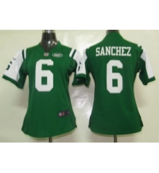 Women Nike New York Jets 6# Sanchez Jerseys