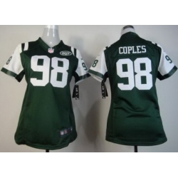 Women Nike New York Jets 98 Quinton Coples Green Nike NFL Jerseys