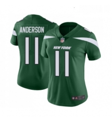 Womens New York Jets 11 Robby Anderson Green Team Color Vapor Untouchable Limited Player Football Jersey