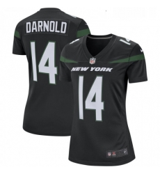 Womens New York Jets 14 Sam Darnold Nike Black Player Game Jersey