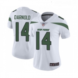 Womens New York Jets 14 Sam Darnold White Vapor Untouchable Limited Player Football Jersey