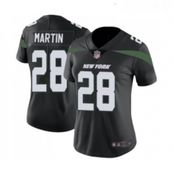 Womens New York Jets 28 Curtis Martin Black Alternate Vapor Untouchable Limited Player Football Jersey