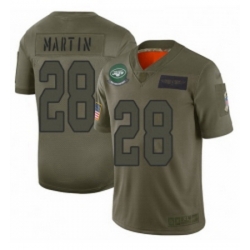 Womens New York Jets 28 Curtis Martin Limited Camo 2019 Salute to Service Football Jersey