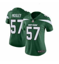 Womens New York Jets 57 CJ Mosley Green Team Color Vapor Untouchable Limited Player Football Jersey