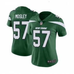 Womens New York Jets 57 CJ Mosley Green Team Color Vapor Untouchable Limited Player Football Jersey