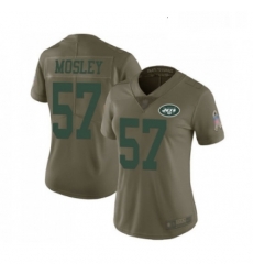 Womens New York Jets 57 CJ Mosley Limited Olive 2017 Salute to Service Football Jersey